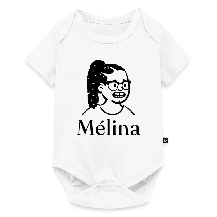 Body bébé personnalisé au prénom Mélina