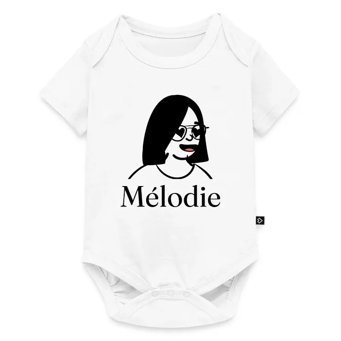 Body bébé personnalisé au prénom Mélodie