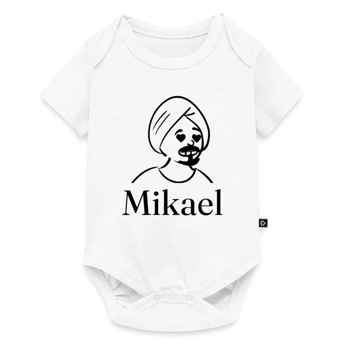 Body bébé personnalisé au prénom Mikael