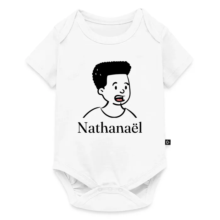 Body bébé personnalisé au prénom Nathanaël