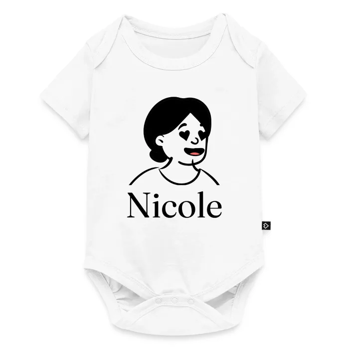 Body bébé personnalisé au prénom Nicole
