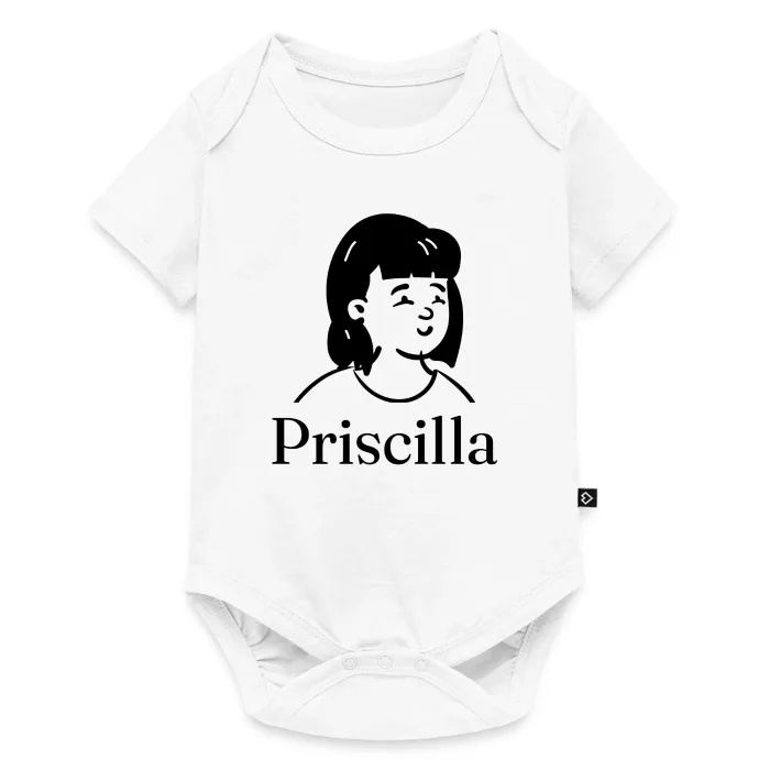 Body bébé personnalisé au prénom Priscilla