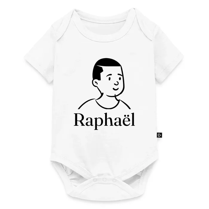 Body bébé personnalisé au prénom Raphaël