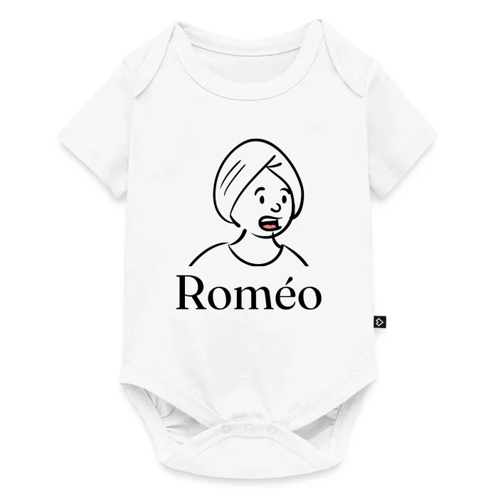 Body bébé personnalisé au prénom Roméo