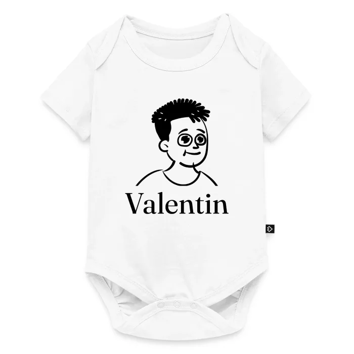 Body bébé personnalisé au prénom Valentin