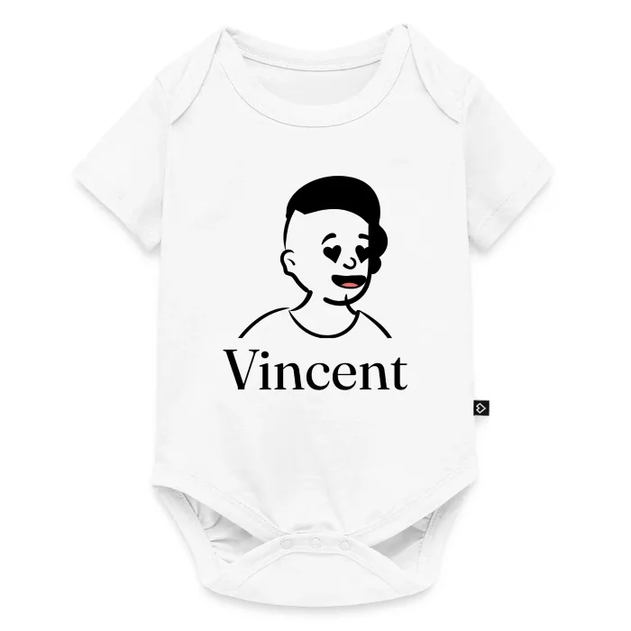 Body bébé personnalisé au prénom Vincent