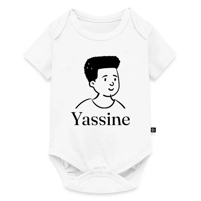 Body bébé personnalisé au prénom Yassine