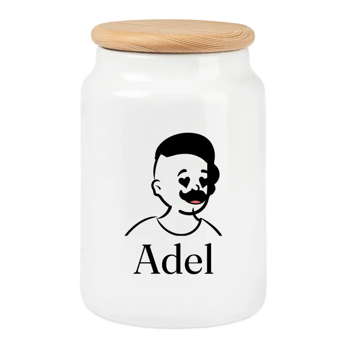 Boîte à biscuits personnalisée au prénom Adel