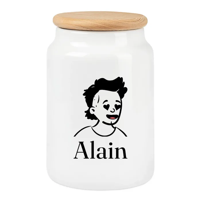 Boîte à biscuits personnalisée au prénom Alain