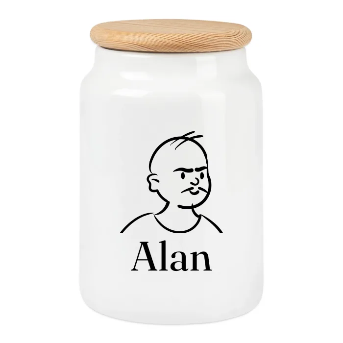 Boîte à biscuits personnalisée au prénom Alan
