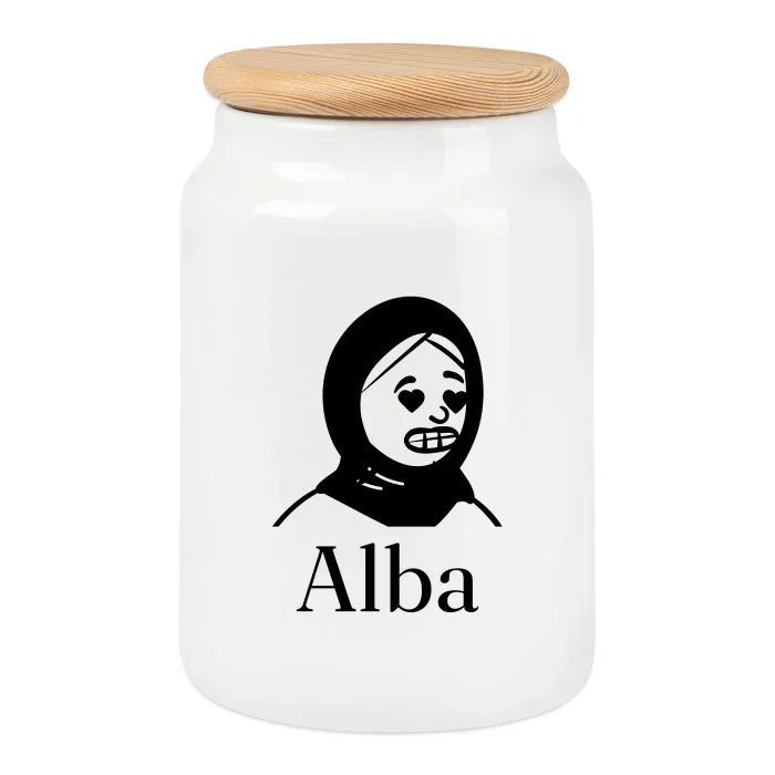 Boîte à biscuits personnalisée au prénom Alba