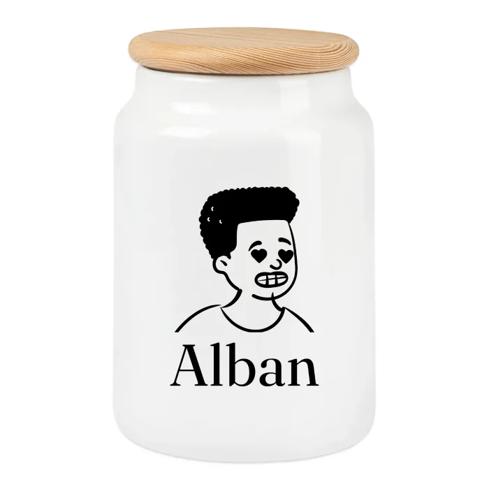 Boîte à biscuits personnalisée au prénom Alban