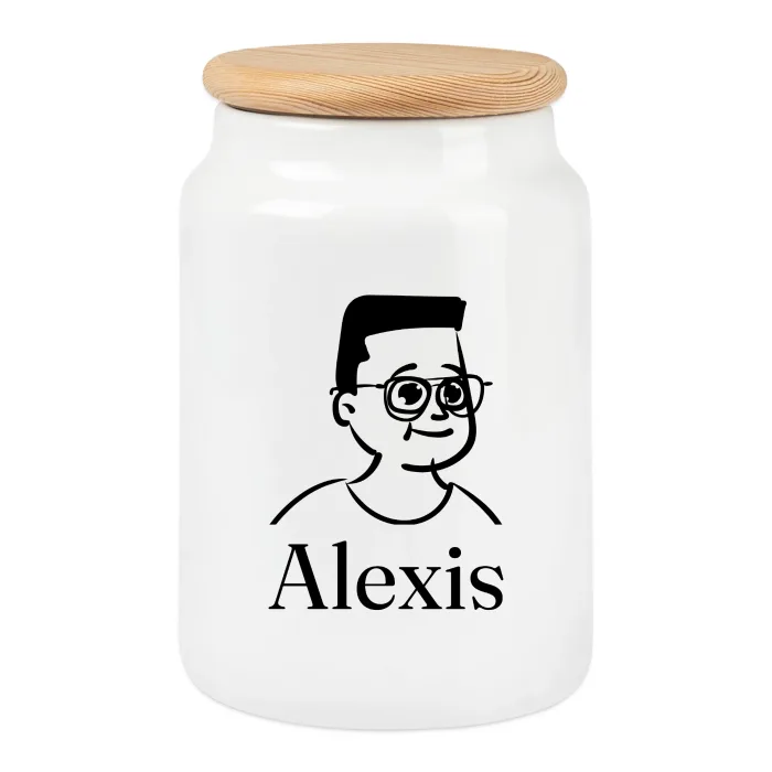 Boîte à biscuits personnalisée au prénom Alexis