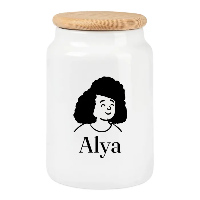 Boîte à biscuits personnalisée au prénom Alya