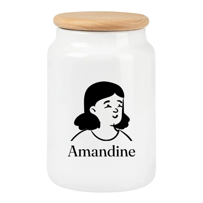Boîte à biscuits personnalisée au prénom Amandine