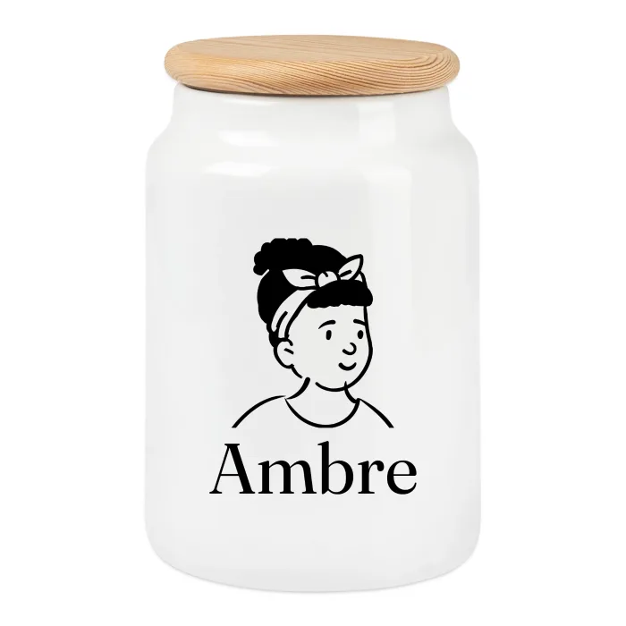 Boîte à biscuits personnalisée au prénom Ambre
