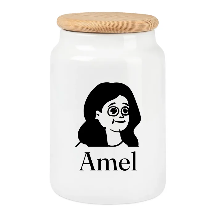 Boîte à biscuits personnalisée au prénom Amel