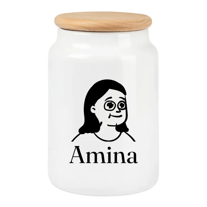 Boîte à biscuits personnalisée au prénom Amina