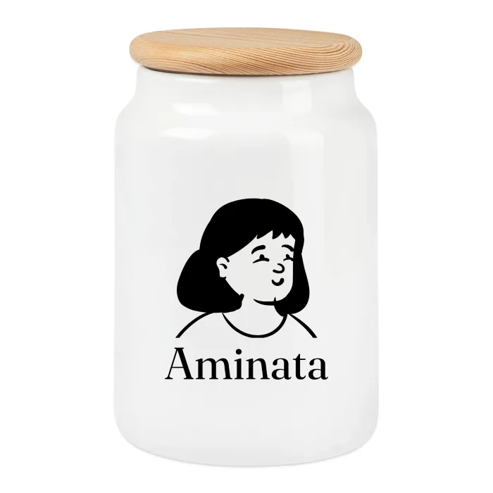Boîte à biscuits personnalisée au prénom Aminata