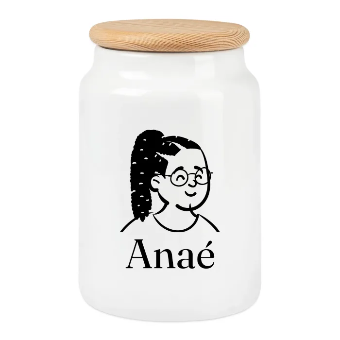 Boîte à biscuits personnalisée au prénom Anaé