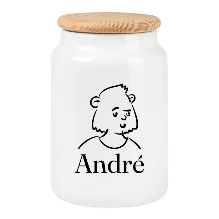 Boîte à biscuits personnalisée au prénom André