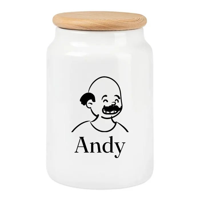 Boîte à biscuits personnalisée au prénom Andy