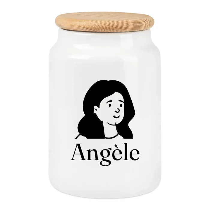 Boîte à biscuits personnalisée au prénom Angèle