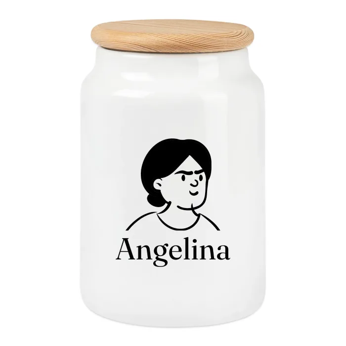 Boîte à biscuits personnalisée au prénom Angelina