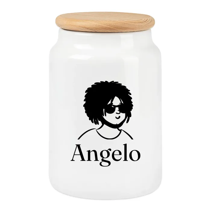 Boîte à biscuits personnalisée au prénom Angelo