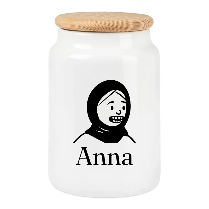 Boîte à biscuits personnalisée au prénom Anna