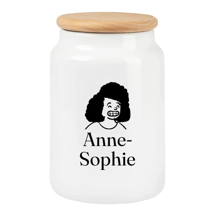 Boîte à biscuits personnalisée au prénom Anne-Sophie