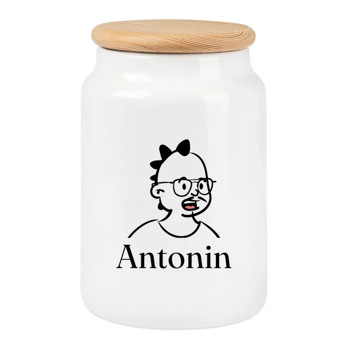Boîte à biscuits personnalisée au prénom Antonin
