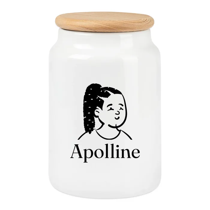 Boîte à biscuits personnalisée au prénom Apolline