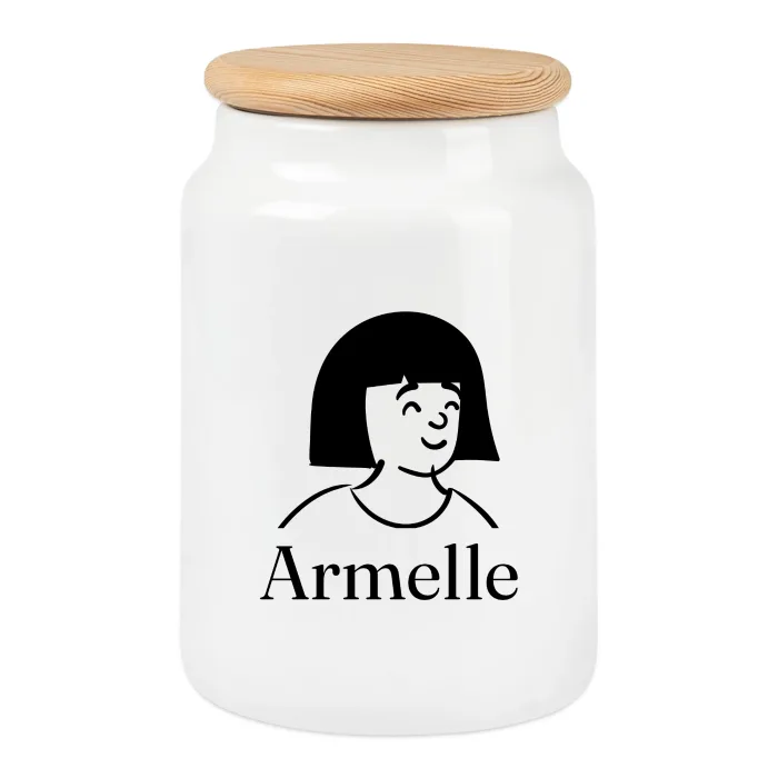 Boîte à biscuits personnalisée au prénom Armelle
