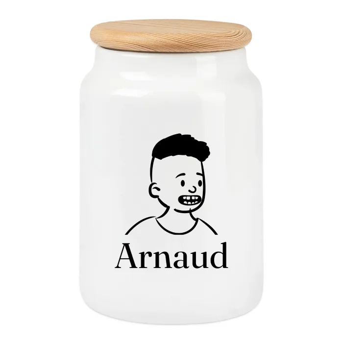 Boîte à biscuits personnalisée au prénom Arnaud