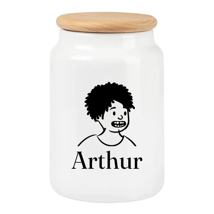 Boîte à biscuits personnalisée au prénom Arthur