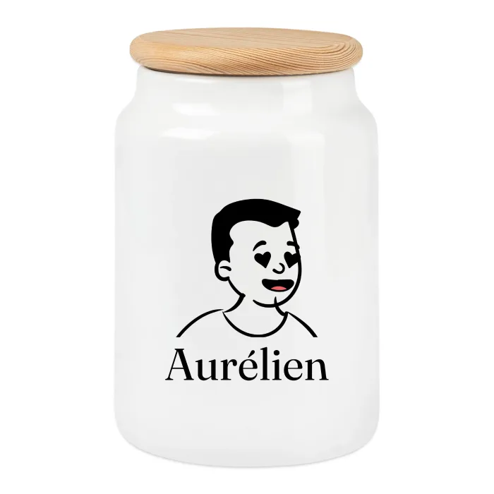 Boîte à biscuits personnalisée au prénom Aurélien