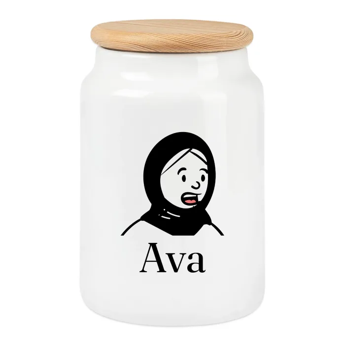 Boîte à biscuits personnalisée au prénom Ava