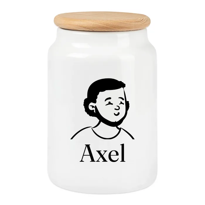 Boîte à biscuits personnalisée au prénom Axel