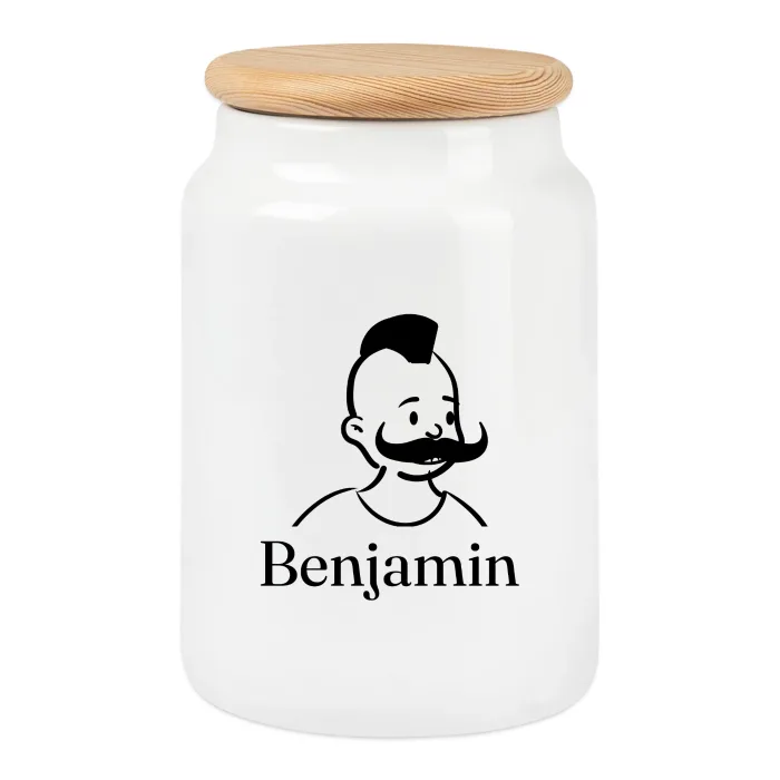 Boîte à biscuits personnalisée au prénom Benjamin