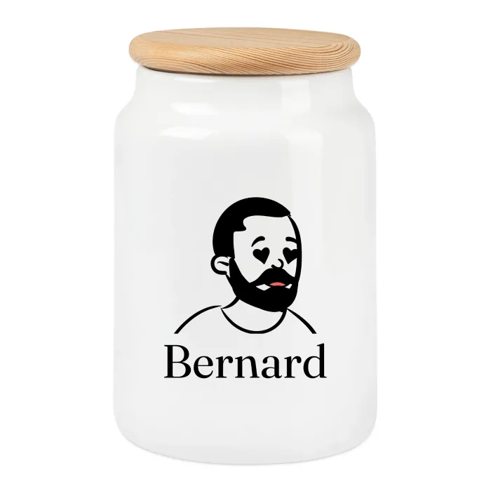 Boîte à biscuits personnalisée au prénom Bernard