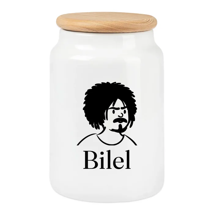Boîte à biscuits personnalisée au prénom Bilel