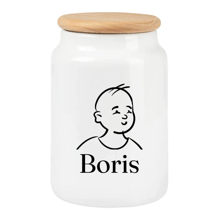 Boîte à biscuits personnalisée au prénom Boris