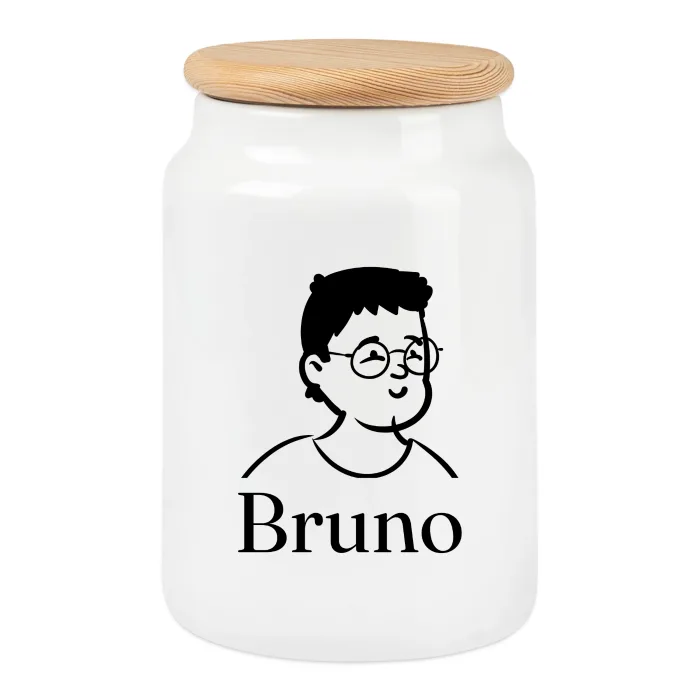 Boîte à biscuits personnalisée au prénom Bruno