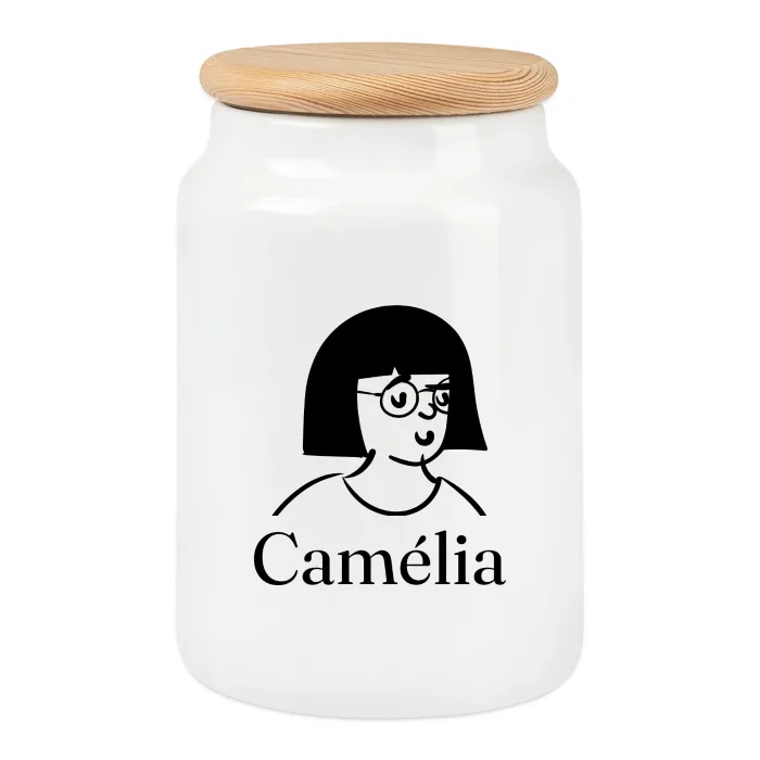 Boîte à biscuits personnalisée au prénom Camélia