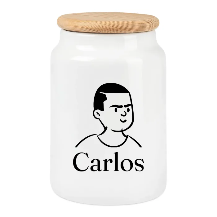 Boîte à biscuits personnalisée au prénom Carlos