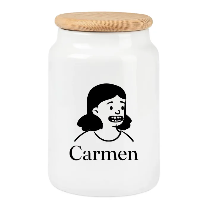 Boîte à biscuits personnalisée au prénom Carmen