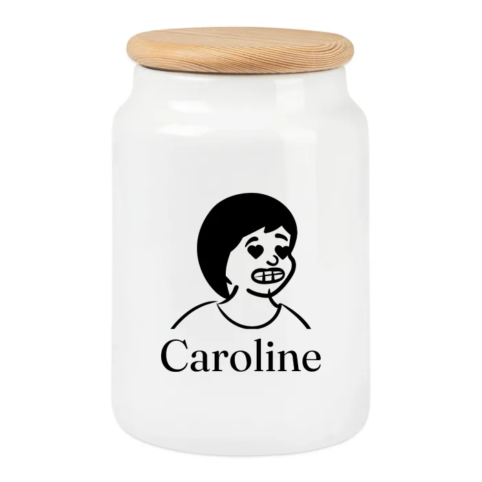 Boîte à biscuits personnalisée au prénom Caroline