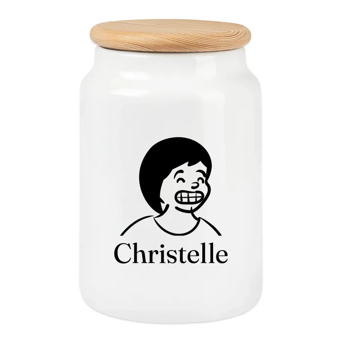Boîte à biscuits personnalisée au prénom Christelle