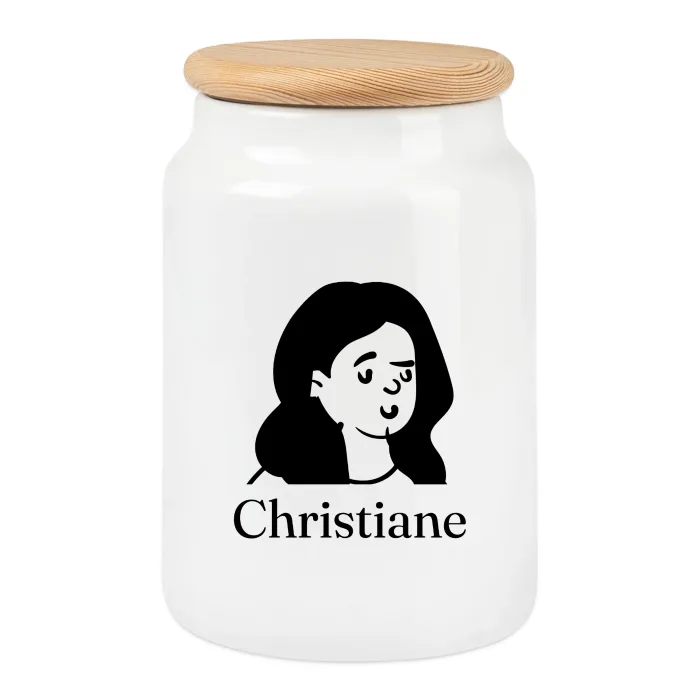 Boîte à biscuits personnalisée au prénom Christiane